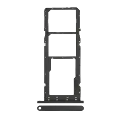 Dual Sim Card Tray Compatible For Samsung Galaxy A03S (A037F / 2021) (Black)