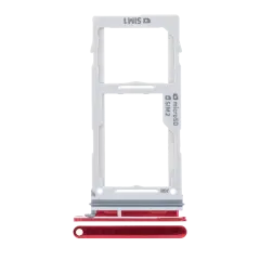 Dual Sim Card Tray Compatible For Samsung Galaxy S10 / S10 Plus (Cardinal Red)