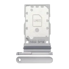Dual Sim Card Tray Compatible For Samsung Galaxy S22 / S22 Plus (White)
