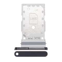 Dual Sim Card Tray Compatible For Samsung Galaxy S22 / S22 Plus (Phantom Black)