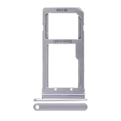 Single Sim Card Tray Compatible For Samsung Galaxy S7 Edge (Silver)