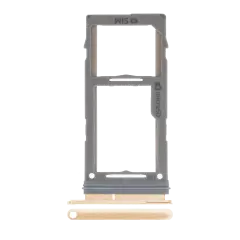 Single Sim Card Tray Compatible For Samsung Galaxy S10 / S10 Plus / S10E (Gold)