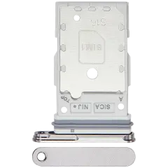 Dual Sim Card Tray Compatible For Samsung Galaxy S25 / S25 Plus (Premium) (White)