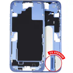 Mid-Frame Housing With Power And Volume Button Compatible For iPhone 16 Plus (US Version) (Used OEM Pull: Grade A) (Ultramarine)