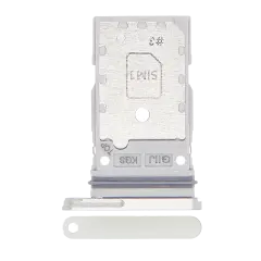 Dual Sim Card Tray Compatible For Samsung Galaxy S21 FE 5G (White)