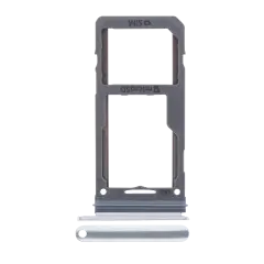 Dual Sim Card Tray Compatible For Samsung Galaxy S8 / S8 Plus (Arctic Silver)
