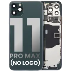 Back Housing W/ Small Components Pre-Installed Compatible For iPhone 11 Pro Max (No Logo) (Aftermarket Plus) (Midnight Green)