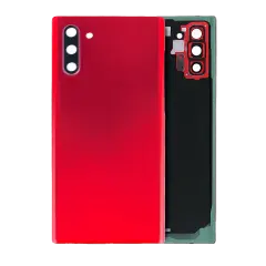 Back Cover Glass With Camera Lens Compatible For Samsung Galaxy Note 10 (Service Pack) (Aura Red)