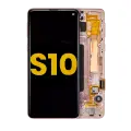 OLED Assembly With Frame Compatible For Samsung Galaxy S10 (Refurbished) (Flamingo Pink)