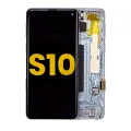 OLED Assembly With Frame Compatible For Samsung Galaxy S10 (Refurbished) (Prism Blue)