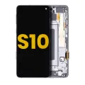 OLED Assembly With Frame Compatible For Samsung Galaxy S10 (Refurbished) (Prism / Ceramic Black)