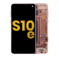 OLED Assembly With Frame Compatible For Samsung Galaxy S10E (Refurbished) (Flamingo Pink)