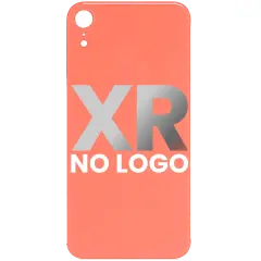 Back Cover Glass Compatible For iPhone XR (No Logo) (Coral)