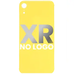Back Cover Glass Compatible For iPhone XR (No Logo) (Yellow)