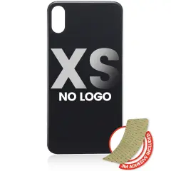Back Glass With 3M Adhesive Compatible For iPhone XS (No Logo / Large Camera Hole) (Space Gray)