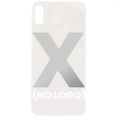 Back Cover Glass Compatible For iPhone X (No Logo) (Silver)