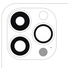 Back Camera Lens (Glass Only) With Adhesive Compatible For iPhone 15 Pro Max (3 Piece Set) (Real Sapphire) (Premium) (10 Pack)