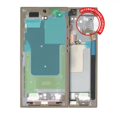 Mid-Frame Housing Compatible For Samsung Galaxy S24 Ultra 5G (International version) (Service Pack) (Titanium Yellow)