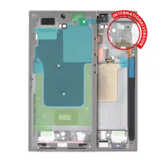 Mid-Frame Housing Compatible For Samsung Galaxy S24 Ultra 5G (International version) (Service Pack) (Titanium Grey)