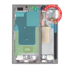 Mid-Frame Housing Compatible For Samsung Galaxy S24 Ultra 5G (US & International Version) (Titanium Gray)
