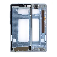Mid-Frame Housing Compatible For Samsung Galaxy S10 Plus (With Small Parts) (Prism Blue)