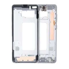 Mid-Frame Housing Compatible For Samsung Galaxy S10 Plus (With Small Parts) (Prism White)