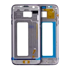 Mid-Frame Housing Compatible For Samsung Galaxy S7 Edge (With Small Parts) (Black)