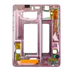 Mid-Frame Housing Compatible For Samsung Galaxy S10 (With Small Parts) (Flamingo Pink)
