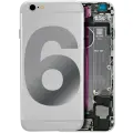 Back Housing W/ Small Components Pre-Installed Compatible For iPhone 6 (Used OEM Pull: Grade A) (Silver)