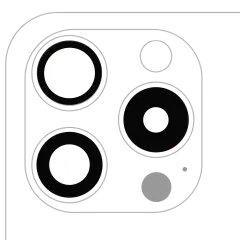 Back Camera Lens (Glass Only) With Adhesive Compatible For iPhone 15 Pro (3 Piece Set) (Real Sapphire) (Premium) (10 Pack)