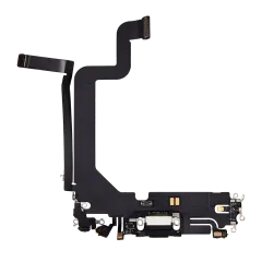 Charging Port Flex Cable Compatible For iPhone 14 Pro Max (Used OEM Pull) (Space Black)