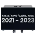 Complete LCD Display Assembly Compatible For MacBook Pro 14" (A2442 / Late 2021) / (A2779 / Late 2023 ) / (A2992 / Late 2023) / (A2918 / Late 2023) (Used OEM Pull: Grade B) (Space Gray)
