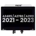 Complete LCD Display Assembly Compatible For MacBook Pro 16" (A2485 / Late 2021) / (A2780 / Late 2023 / (A2991 / Late 2023) (Used OEM Pull: Grade B) (Silver)