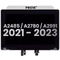 Complete LCD Display Assembly Compatible For MacBook Pro 16" (A2485 / Late 2021) / (A2780 / Late 2023 / (A2991 / Late 2023) (Used OEM Pull: Grade A) (Silver)