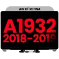 Complete LCD Display Assembly Compatible For MacBook Air 13" Retina (A1932 / Late 2018 / Early 2019) (Aftermarket Plus) (Space Gray)