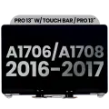 Complete LCD Display Assembly Compatible For MacBook Pro 13" W/ Touch Bar / Pro 13" (A1706 / A1708 / Late 2016 / Mid 2017) (Used OEM Pull: Grade C) (Space Gray)