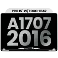 Complete LCD Display Assembly Compatible For MacBook Pro 15" W/ Touch Bar (A1707 / Late 2016) (Used OEM Pull: Grade B) (Silver)