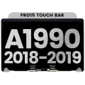 Complete LCD Display Assembly Compatible For MacBook Pro 15" Touch Bar (A1990 / Late 2018 / Early 2019) (Used OEM Pull: Grade A) (Silver)