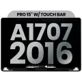 Complete LCD Display Assembly Compatible For MacBook Pro 15" W/ Touch Bar (A1707 / Late 2016) (Used OEM Pull: Grade B) (Space Gray)