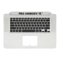 Top Case With Keyboard Compatible For MacBook Pro Unibody 15" (A1286 / Mid 2010 / Early 2011 / Late 2011 / Mid 2012) (US English) (Used OEM Pull: Grade B/C)