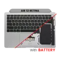 Top Case Assembly With Battery And Keyboard Compatible For MacBook Air 13" Retina (A1932 / Late 2018 / Early 2019 / Mid 2019) (US English) (Used OEM Pull: Grade B) (Space Gray)