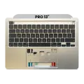 Top Case With Keyboard Compatible For MacBook Pro 13" (A2338 / Late 2020) (UK English) (Silver)