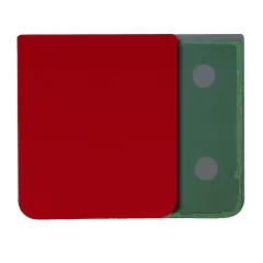 Bottom Back Cover Glass Compatible For Samsung Galaxy Z Flip 4 (Service Pack) (Red)