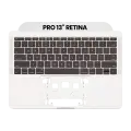 Top Case With Keyboard Compatible For MacBook Pro 13" Retina (A1708 / Late 2016 / Mid 2017) (US Keyboard) (Used OEM Pull: Grade New) (Silver)