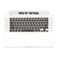 Top Case With Keyboard Compatible For MacBook Pro 15" Retina (A1398 / Mid 2015) (US English) (Used OEM Pull: Grade New) (Silver)
