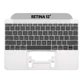 Top Case With Keyboard And Microphone Compatible For MacBook Retina 12" (A1534 / Early 2016 / Mid 2017) (US English) (Used OEM Pull: Grade New) (Space Gray)