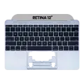 Top Case With Keyboard And Microphone Compatible For MacBook Retina 12" (A1534 / Early 2015) (US English) (Used OEM Pull: Grade New) (Space Gray)
