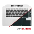 Top Case Assembly With Battery And Keyboard Compatible For MacBook Pro 15" Retina (A1398 / Mid 2012 / Early 2013) (US Keyboard)