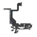 Charging Port Flex Cable Compatible For iPhone 13 Pro (Premium) (Silver)