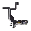 Charging Port Flex Cable Compatible For iPhone 14 Pro (Used OEM Pull) (Silver)